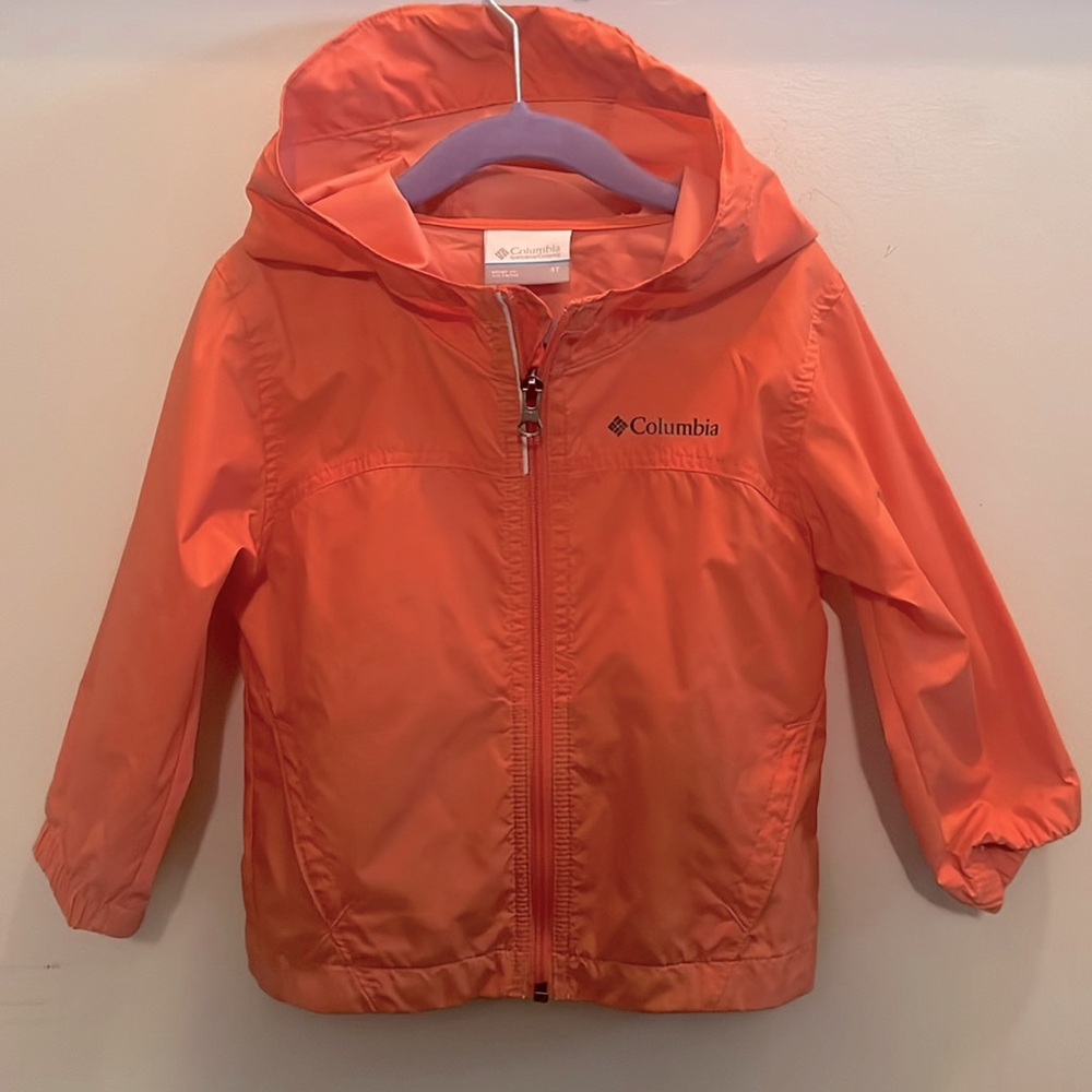 3T Toddler Orange Columbia Raincoat  Barely Worn w/o tags